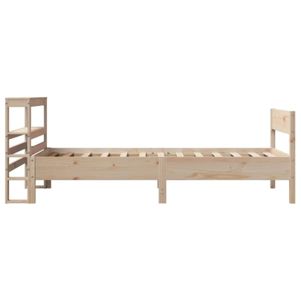 vidaXL Sängynrunko ilman patjaa 90x200 cm täysi mänty