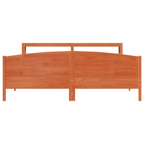 vidaXL sengeramme uden madras 180x200 cm massivt fyrretræ gyldenbrun