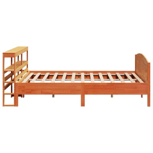 vidaXL sengeramme uden madras 180x200 cm massivt fyrretræ gyldenbrun