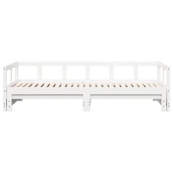 vidaXL Vuodesohva ilman patjaa valkoinen 80x200 cm täysi mänty