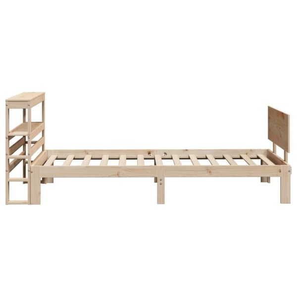 vidaXL sengeramme med sengegavl 90x190 cm massivt fyrretræ