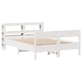 Miniatyrbilde 3 av 11: vidaXL Sengeramme uten madrass hvit 160x200 cm heltre furu