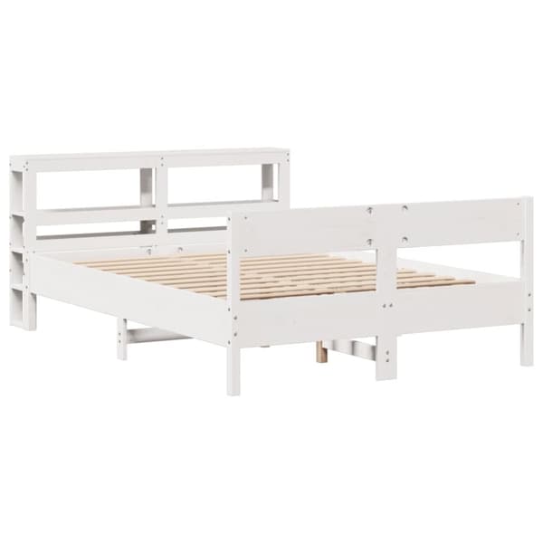vidaXL Sengeramme uten madrass hvit 160x200 cm heltre furu