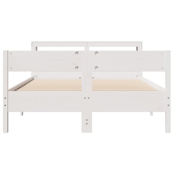 vidaXL Sengeramme uten madrass hvit 160x200 cm heltre furu
