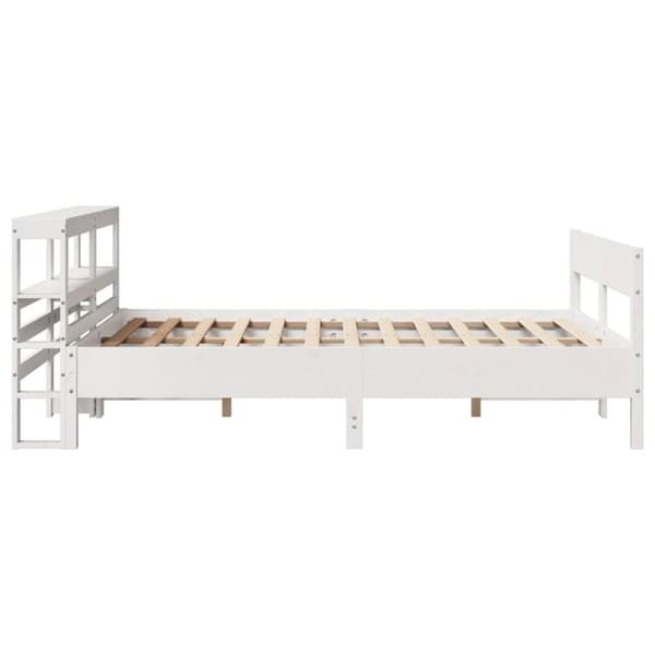vidaXL Sengeramme uten madrass hvit 160x200 cm heltre furu