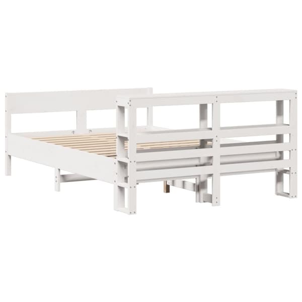 vidaXL Sengeramme uten madrass hvit 160x200 cm heltre furu