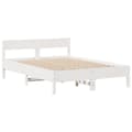 Miniatyrbilde 8 av 11: vidaXL Sengeramme uten madrass hvit 160x200 cm heltre furu
