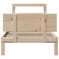 Miniatyrbilde 5 av 11: vidaXL Sengeramme med hodegavl 90x190 cm heltre furu