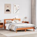 Miniatyrbilde 4 av 11: vidaXL Sengeramme uten madrass voksbrun 140x200 cm heltre furu