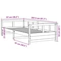 Miniatyrbild 11 av 11: vidaXL Dagbädd utan madrass vaxad brun 90x200 cm massiv furu