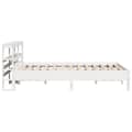 Miniatyrbilde 6 av 11: vidaXL Sengeramme uten madrass hvit 150x200 cm heltre furu
