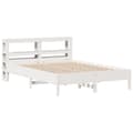 Miniatyrbilde 1 av 11: vidaXL Sengeramme uten madrass hvit 150x200 cm heltre furu