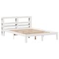 Miniatyrbilde 3 av 11: vidaXL Sengeramme med hodegavl hvit 160x200 cm heltre furu