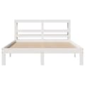 Miniatyrbilde 5 av 11: vidaXL Sengeramme med hodegavl hvit 160x200 cm heltre furu
