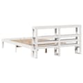 Miniatyrbilde 7 av 11: vidaXL Sengeramme med hodegavl hvit 160x200 cm heltre furu