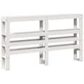 Miniatyrbilde 9 av 11: vidaXL Sengeramme med hodegavl hvit 160x200 cm heltre furu