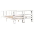 Miniatyrbilde 7 av 11: vidaXL Sengeramme med hodegavl hvit 160x200 cm heltre furu
