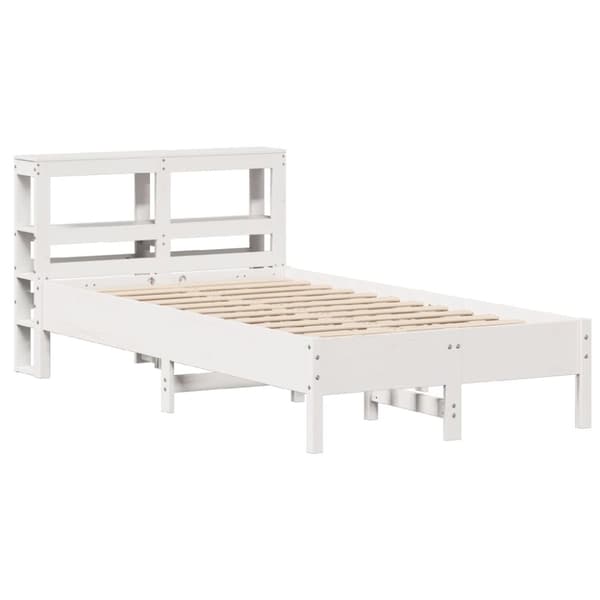 vidaXL Sengeramme uten madrass hvit 100x200 cm heltre furu