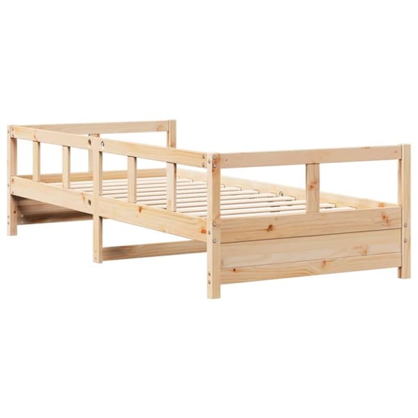 vidaXL daybed 90x200 cm massivt fyrretræ naturfarvet