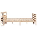 Miniatyrbillede 6 af 11: vidaXL sengeramme med sengegavl 160x200 cm massivt fyrretræ hvid
