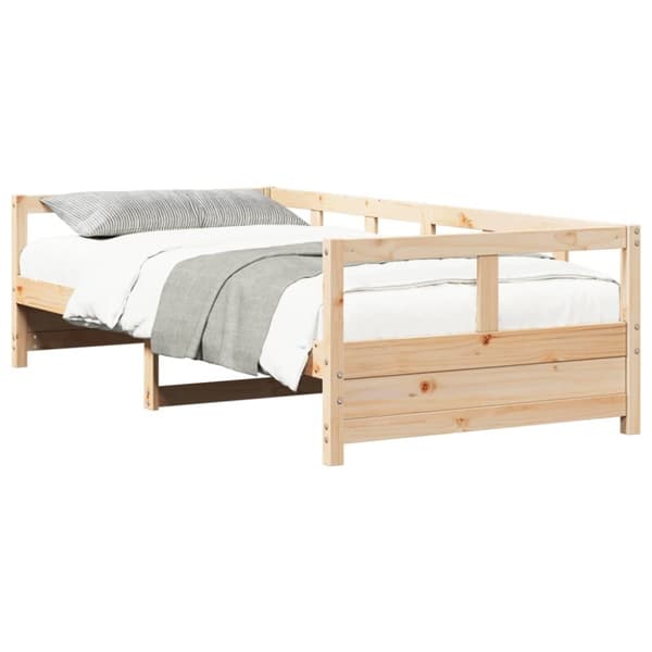 vidaXL Dagseng naturell 90x190 cm heltre furu
