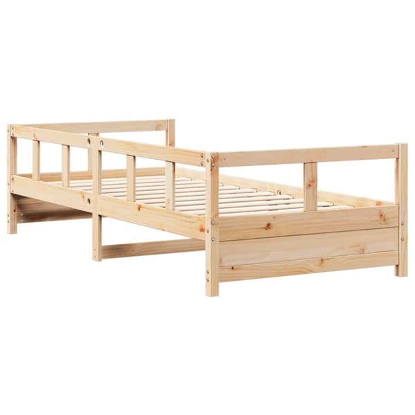 vidaXL Dagseng naturell 90x190 cm heltre furu