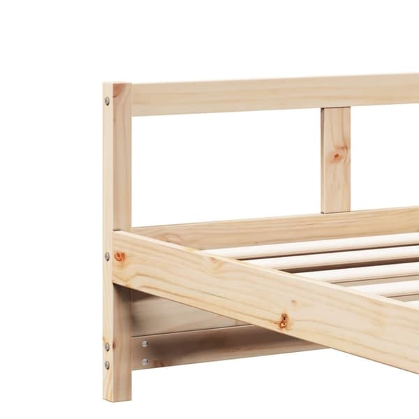 vidaXL Dagseng naturell 90x190 cm heltre furu