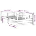 Miniatyrbilde 11 av 11: vidaXL Dagseng naturell 90x190 cm heltre furu