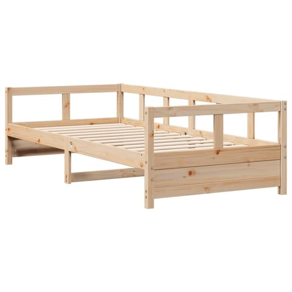 vidaXL Dagseng naturell 90x190 cm heltre furu