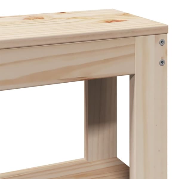 vidaXL Sengeramme med hodegavl 120x200 cm heltre furu