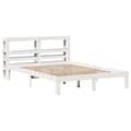 Miniatyrbilde 3 av 11: vidaXL Sengeramme med hodegavl hvit 135x190 cm heltre furu