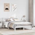 Miniatyrbilde 4 av 11: vidaXL Sengeramme med hodegavl hvit 135x190 cm heltre furu