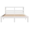Miniatyrbilde 5 av 11: vidaXL Sengeramme med hodegavl hvit 135x190 cm heltre furu