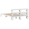 Miniatyrbilde 7 av 11: vidaXL Sengeramme med hodegavl hvit 135x190 cm heltre furu