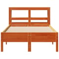 Miniatyrbilde 5 av 11: vidaXL Sengeramme uten madrass voksbrun 100x200 cm heltre furu
