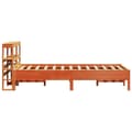 Miniatyrbilde 6 av 11: vidaXL Sengeramme uten madrass voksbrun 100x200 cm heltre furu
