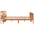 Miniatyrbilde 6 av 11: vidaXL Sengeramme med hodegavl voksbrun 180x200 cm heltre furu
