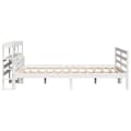 Miniatyrbilde 6 av 11: vidaXL Sengeramme med hodegavl hvit 140x200 cm heltre furu