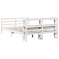 Miniatyrbilde 7 av 11: vidaXL Sengeramme med hodegavl hvit 140x200 cm heltre furu