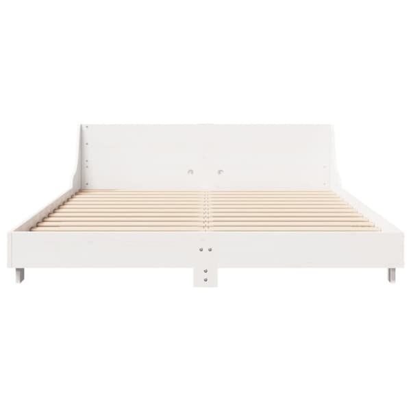 vidaXL Sengeramme uten madrass hvit 120x190 cm heltre furu