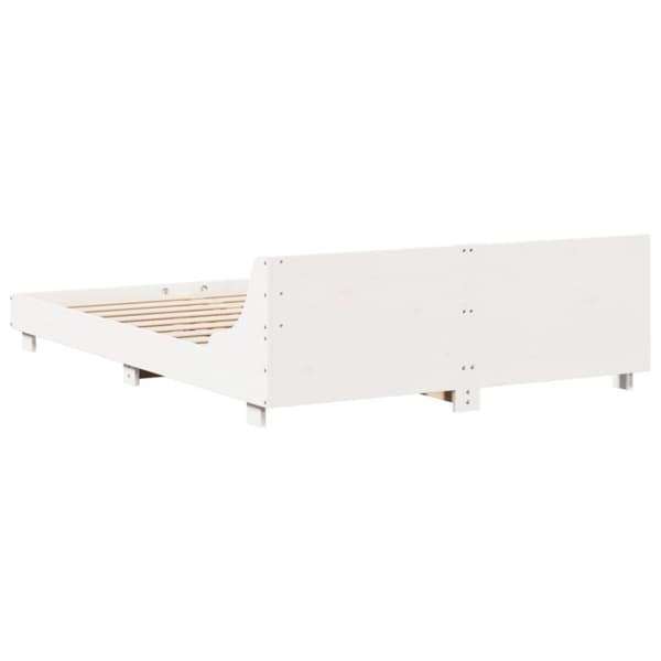 vidaXL Sengeramme uten madrass hvit 120x190 cm heltre furu