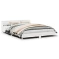 Miniatyrbilde 2 av 10: vidaXL Sengeramme uten madrass hvit 120x190 cm heltre furu