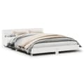 Miniatyrbilde 1 av 10: vidaXL Sengeramme uten madrass hvit 120x190 cm heltre furu