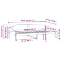 Miniatyrbilde 11 av 11: vidaXL Sengeramme uten madrass 90x200 cm heltre furu