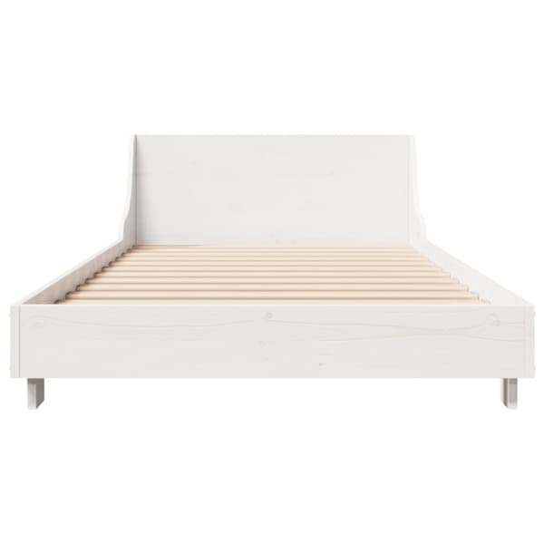 vidaXL Sengeramme uten madrass hvit 90x200 cm heltre furu