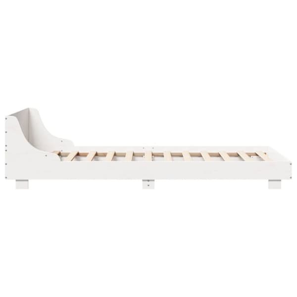 vidaXL Sengeramme uten madrass hvit 90x200 cm heltre furu