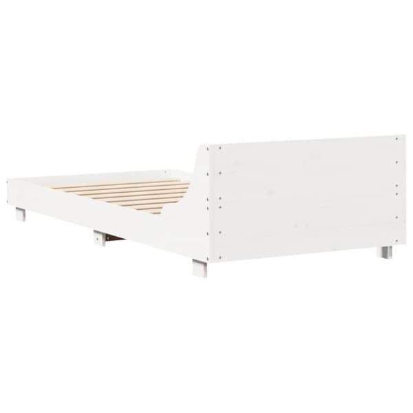 vidaXL Sengeramme uten madrass hvit 90x200 cm heltre furu