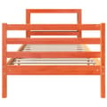 Miniatyrbilde 5 av 11: vidaXL Sengeramme uten madrass voksbrun 90x200 cm heltre furu