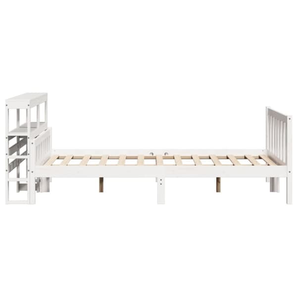 vidaXL sengeramme uden madras 150x200 cm massivt fyrretræ hvid