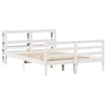 Miniatyrbillede 3 af 11: vidaXL sengeramme uden madras 150x200 cm massivt fyrretræ hvid